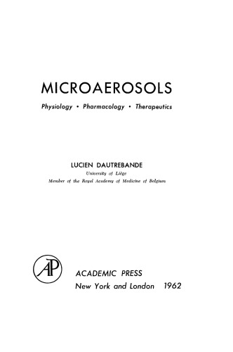 Micro Aerosol. Physiology, Pharmacology, Therapeutics