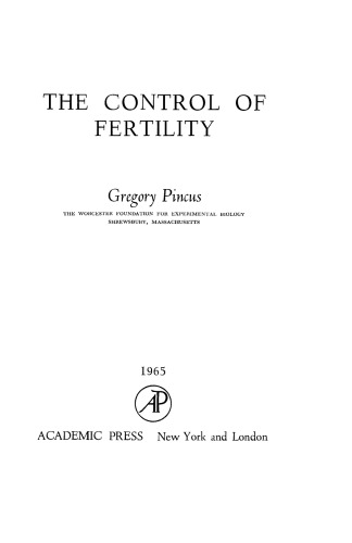 The Control of Fertility