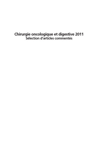 Chirurgie Oncologique et Digestive 2011