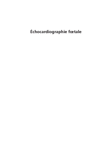 Echocardiographie Fœtale