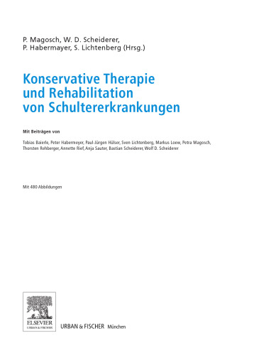 Konservative Therapie und Rehabilitation von Schultererkrankungen