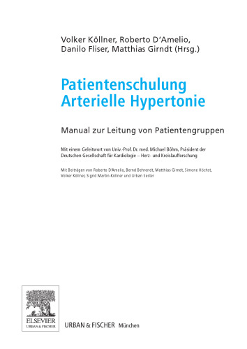 Patientenschulung arterielle Hypertonie