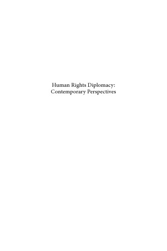 Human Rights Diplomacy: Contemporary Perspectives