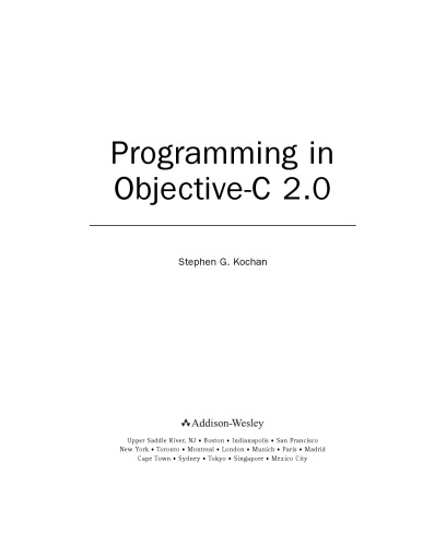 Programming in Objective-C 2.0