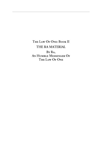 The Law of One: Book II