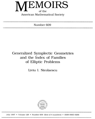 Generalized Symplectic Geometries and the Index of Families of Elliptic Problems