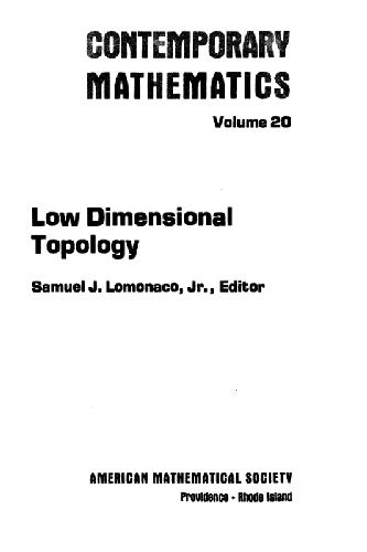 Low dimensional topology