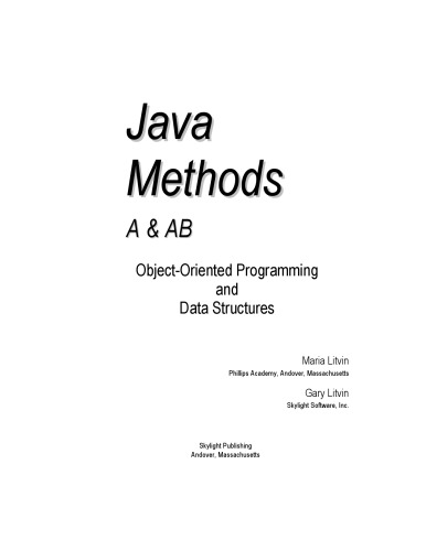 Java Methods A&AB, AP Edition