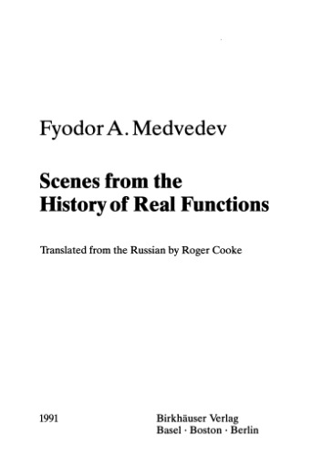 Scenes from the history of real functions