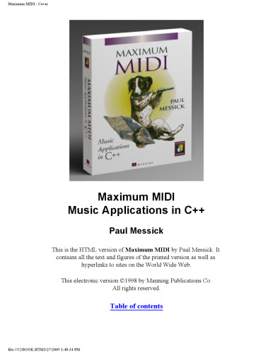 Maximum MIDI: advanced music applications in C++