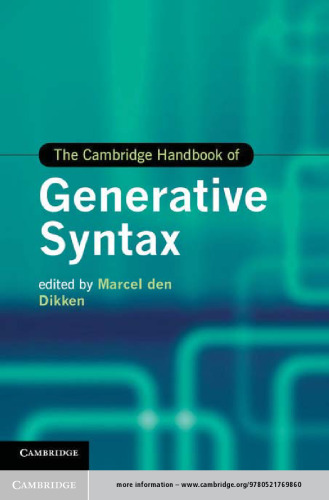 The Cambridge Handbook of Generative Syntax