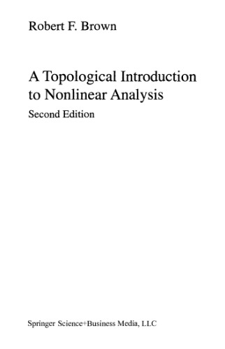 A topological introduction to nonlinear analysis