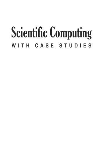Scientific computing with case studies