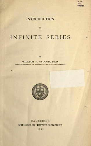 Introduction To Infinite Series (1897)