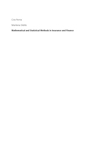 Mathematical and statistical methods in insurance and finance