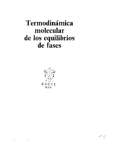 Termodinámica molecular de los equilibrios de fases