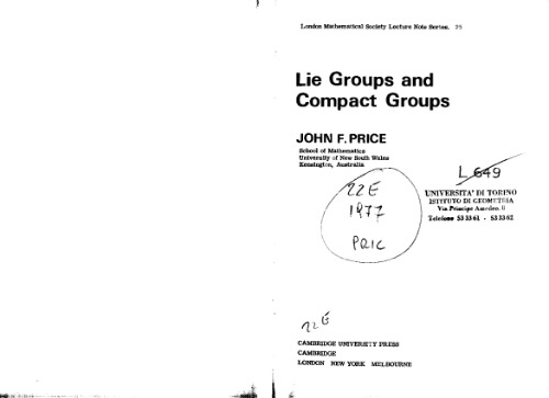 Lie groups and compact groups