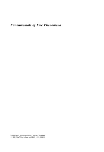 Fundamentals of fire phenomena