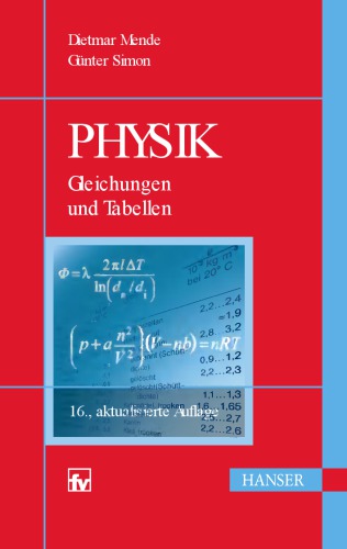 Physik Gleichungen und Tabellen