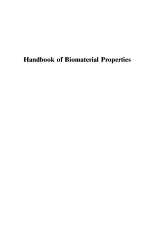 Handbook of Biomaterial Properties