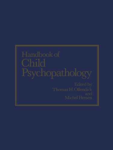 Handbook of Child Psychopathology