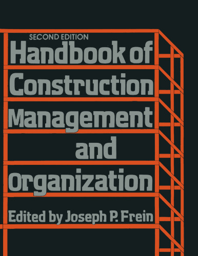 Handbook of Construction Management and Organization