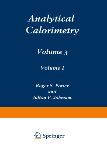 Analytical Calorimetry: Volume 3