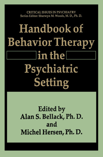 Handbook of Behavior Therapy in the Psychiatric Setting