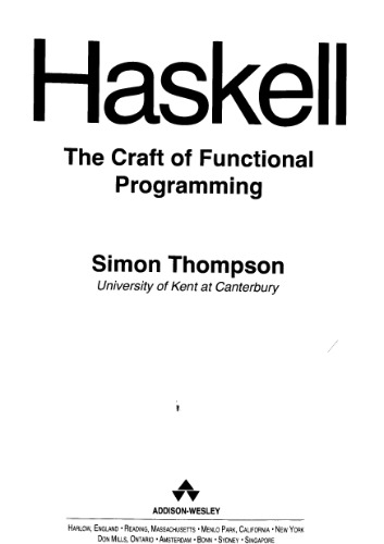 Haskell: the craft of functional programming