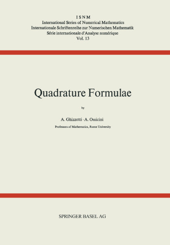 Quadrature Formulae