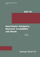 Nutritional Adequacy, Nutrient Availability and Needs: Nestlé Nutrition Research Symposium, Vevey, September 14–15, 1982