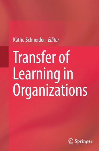 Transfer of Learning in Organizations