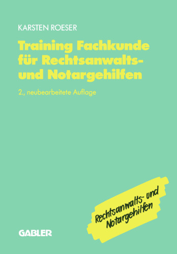 Training Fachkunde für Rechtsanwalts- und Notargehilfen