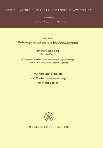 Verkehrsberuhigung und Sozialraumgestaltung im Wohngebiet