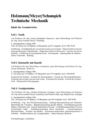 Technische Mechanik: Teil 1 Statik