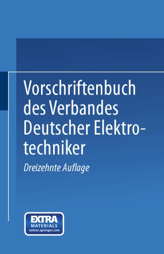 Vorschriftenbuch des Verbandes Deutscher Elektrotechniker