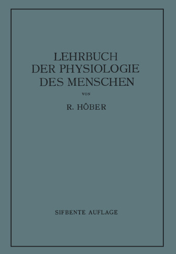 Lehrbuch der Physiologie des Menschen