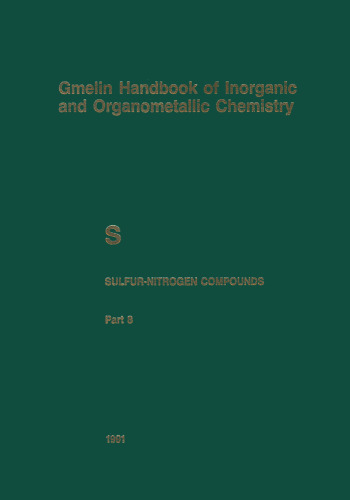 S Sulfur-Nitrogen Compounds Part 8: Compounds with Sulfur of Oxidation Number IV