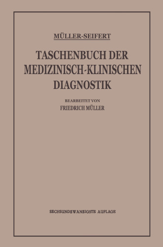 Taschenbuch der Medizinisch-Klinischen Diagnostik