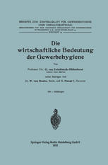 Die wirtschaftliche Bedeutung der Gewerbehygiene