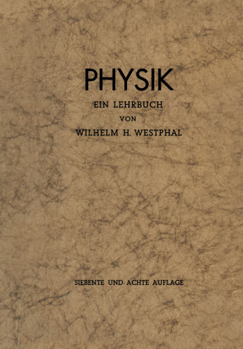 Physik: Ein Lehrbuch