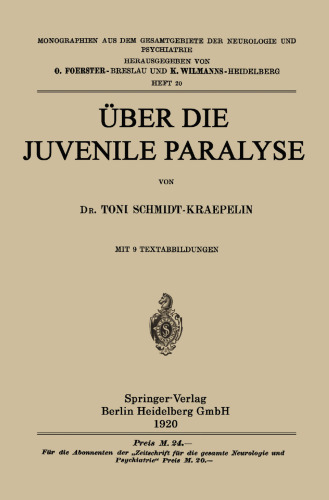 Über die Juvenile Paralyse