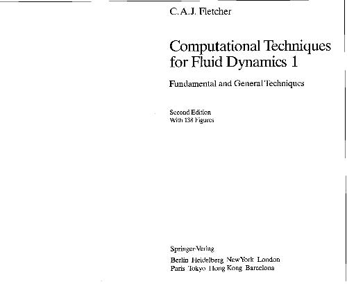 Computational Techniques For Fluid Dynamics