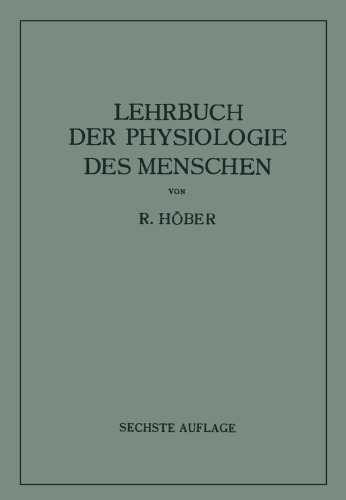 Lehrbuch der Physiologie des Menschen