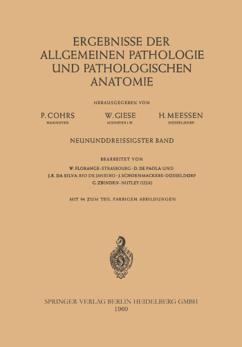 Ergebnisse der Allgemeinen Pathologie und Pathologischen Anatomie