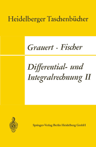 Differential- und Integralrechnung II: Differentialrechnung in mehreren Veränderlichen Differentialgleichungen