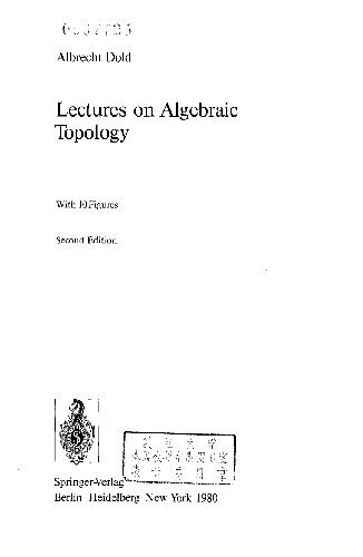 Lectures on algebraic topology