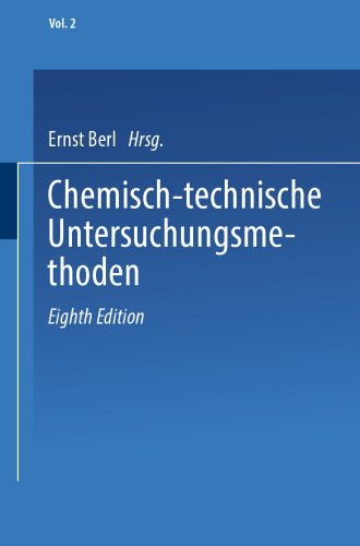 Chemisch-technische Untersuchungsmethoden