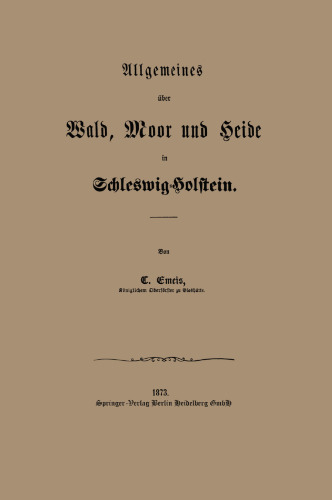 Allgemeines über Wald, Moor und Heide in Schleswig-Holstein