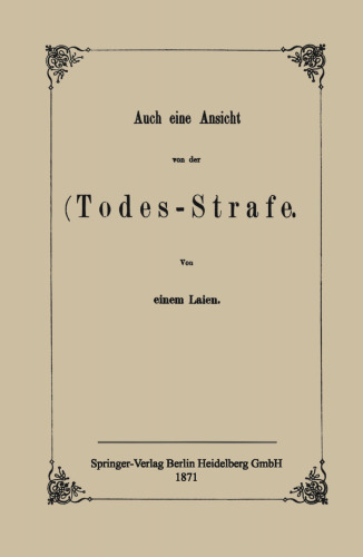 Auch eine Ansicht von der Todes-Strafe